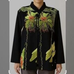 Moonlight Vintage Art-To-Wear Single-Button Cardigan Jacket - Size XXL